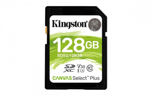 SD Card XC 128GB Canvas Select Plus 100R C10 UHS-I U3 V30