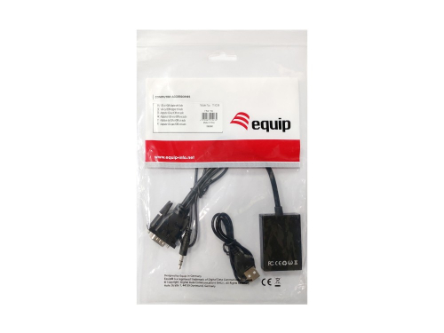 VGA to HDMI Adapter with Audio, Black