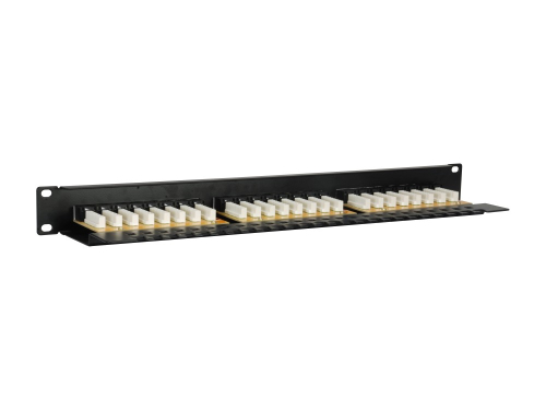 Patch Panel EQUIP Cat.6 24-Port 19 Inch 1U, Preto - 135425