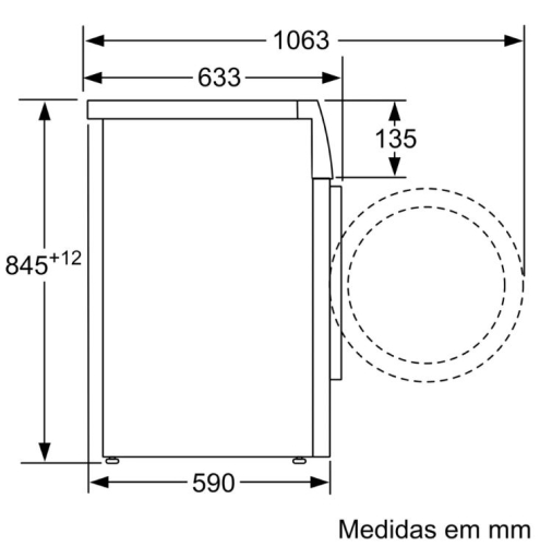 Maquina Lavar Roupa BOSCH IDos WAU28PHXES 9Kg 1400Rpm 84.5x59.8x59 Classe C