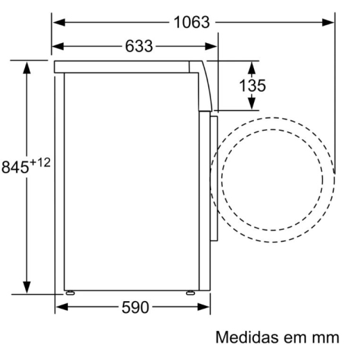 Maquina Lavar Roupa BOSCH WAU28S40ES 8Kg 1400Rpm 84.5x59.8x59 Classe C