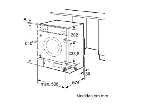 Máquina Lavar Roupa Encastre Siemens WI14W541ES 8Kg 1400RPM Classe C