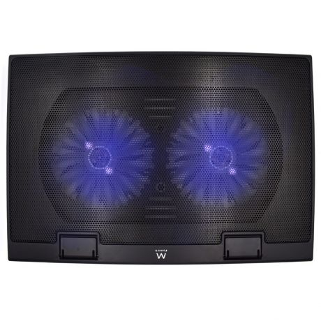 Base Portátil EWENT EW1257 + 2 fan silenciosas até 17" com HUB USB 4 portas