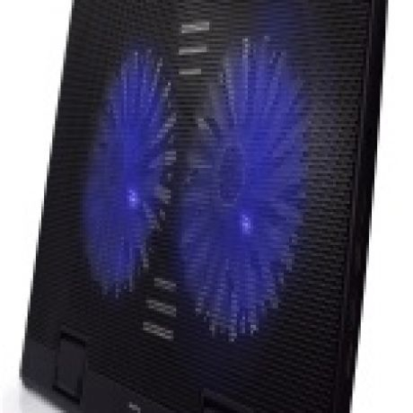 Base Portátil EWENT EW1257 + 2 fan silenciosas até 17" com HUB USB 4 portas