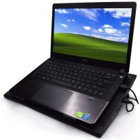 Base Portátil EWENT EW1257 + 2 fan silenciosas até 17" com HUB USB 4 portas