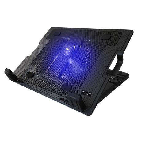Base Portátil EWENT EW1258 + 1 grande fan silenciosa até 17" + 2 portas Usb EW1258