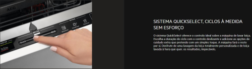 Maquina Lavar Louça Encastre AEG FSE63307P 12 Conjuntos 60Cm Classe D