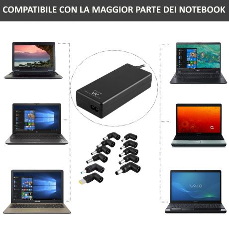 Carregador Universal EWENT EW3966 Automático 90Watt, 11 tips, w free tip service