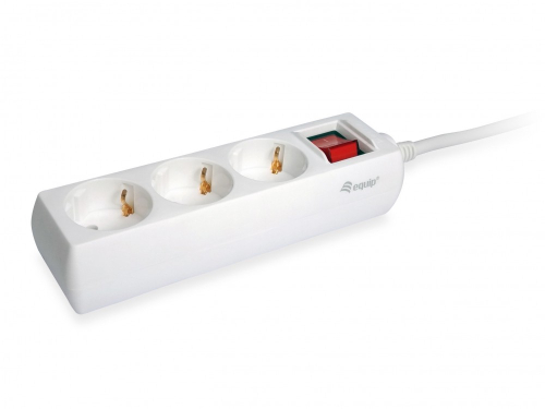 Cabo Extensão 3-Outlet Power Strip c/ interruptor 250V,16A 50/60HZ  branco - 245551
