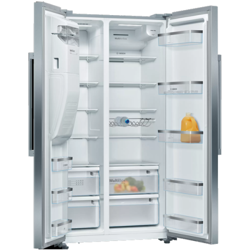 Side By Side Bosch 2 Portas Cor Inox No Frost Serie6 KAD93AIEP 600  L 178,8x90,8 x70,7  Classe E 