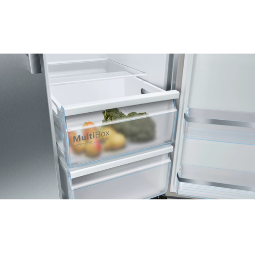Side By Side Bosch 2 Portas Cor Inox No Frost Serie6 KAD93AIEP 600  L 178,8x90,8 x70,7  Classe E 