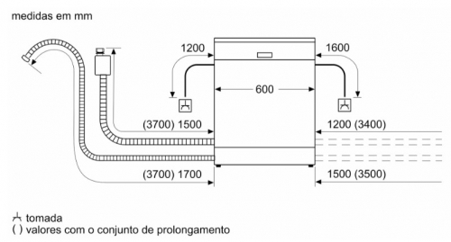 MAQUINA DE LAVAR LOIÇA SIEMENS IQ300 HC SN23HW36VE 13 Conjuntos 60CM