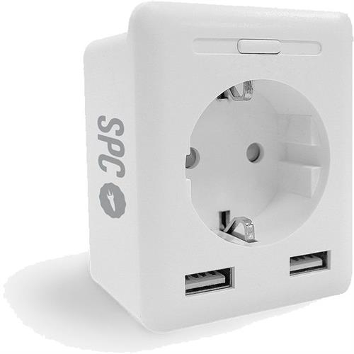 Tomada Inteligente SPC Clever 2300W c/ 2 Portas USB - 6207B