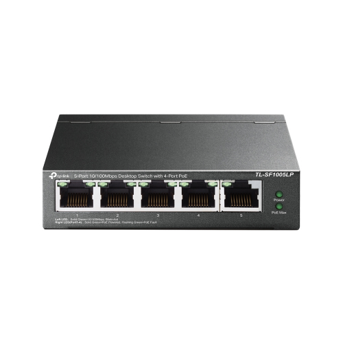 5-Port 10/100 Mbps Desktop Switch with 4-Port PoE, PORT: 4× 10/100 Mbps PoE Ports, 1× 10/100 Mbps Non-PoE Port