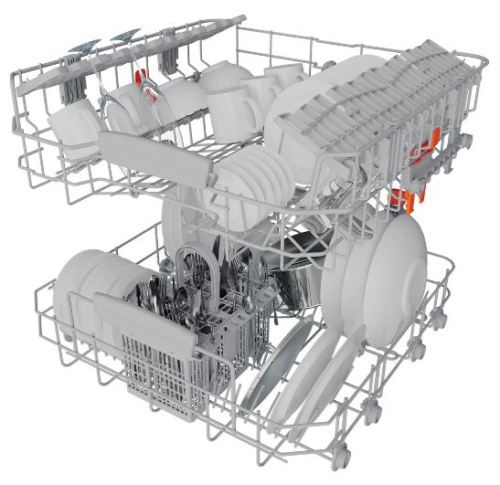 Maquina Lavar Louça Encastre Painel a Vista H.ARISTON HBC 3C41 W 14 Conjuntos 60Cm Classe C