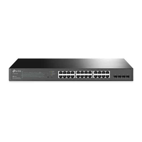 JetStream 28-Port Gigabit Smart Switch with 24-Port PoE+, PORT: 24× Gigabit PoE+ Ports, 4× Gigabit SFP Slots