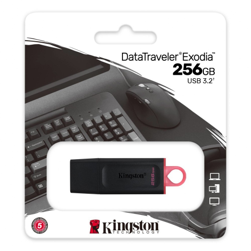 256GB USB3.2 Gen1 DataTraveler Exodia (Black + Pink)