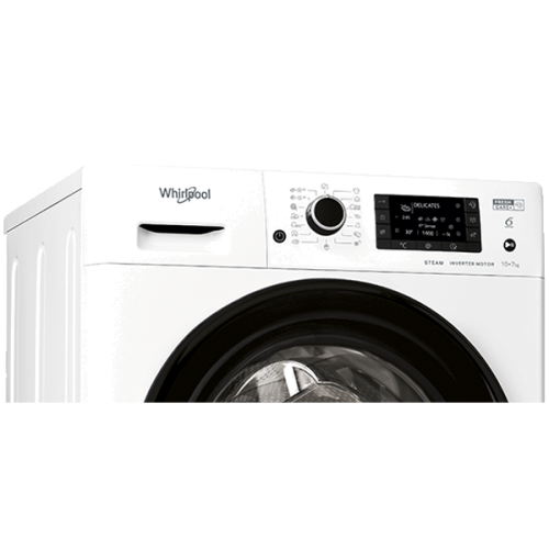 Máquina de Lavar e Secar Roupa Whirlpool 1600R.10+7-FWDD1071682WBV