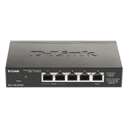 5-Port Gigabit PoE Smart Managed Switch with 1 PD port