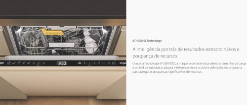 Maquina Lavar Louça Encastre WHIRLPO WIF5O41PLEGTS 14 Conjuntos 60Cm Classe C