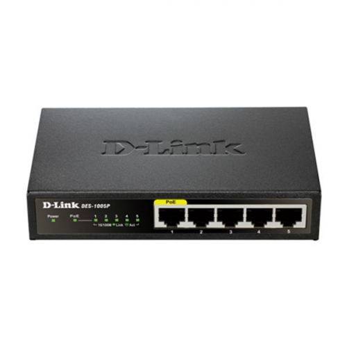 5-Port 10/100Mbps with one PoE Port (port 1)Desktop Switch