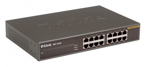 16-Port 10/100Mbps Fast Ethernet Unmanaged Switch Desktop/Rackmount (D-Link Assist - Categoria C)