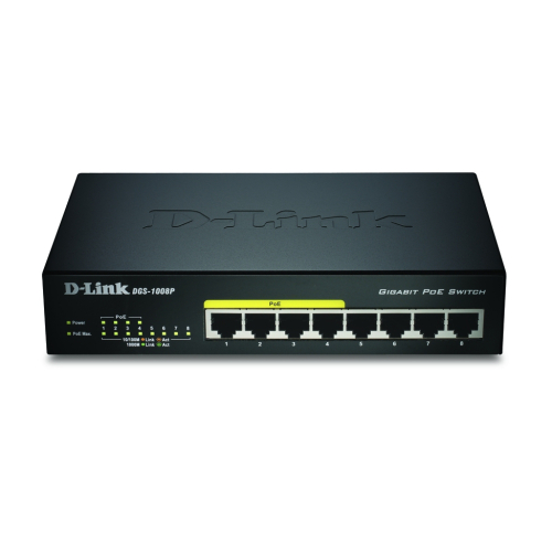 8-port 10/100/1000Mbps Desktop Switch w/ 4 PoE Ports (D-Link Assist - Categoria C)