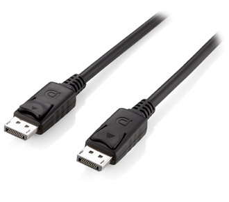 Display Port Cable M/M 1,0m, black, com latch