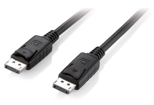 Display Port Cable M/M 1,0m, black, com latch