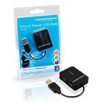 Hub Conceptronic Travel 4-Portas USB 2.0 black - C4PUSB2