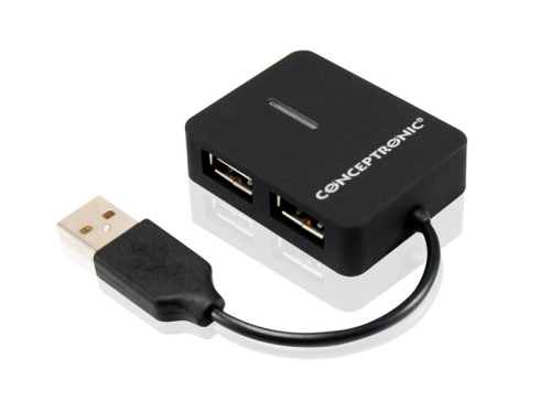 Hub Conceptronic Travel 4-Portas USB 2.0 black - C4PUSB2