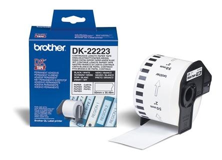 Fita de Papel BROTHER Térmica Contínua Branca 50mm x 30,48m