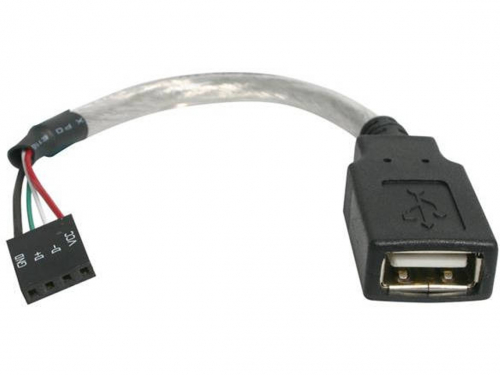 StarTech - Cabo de 15cm Adaptador Extensor USB 2.0 a IDC 4 pines - Conector a Placa Base - Hembra a Hembra - USBMBADAPT