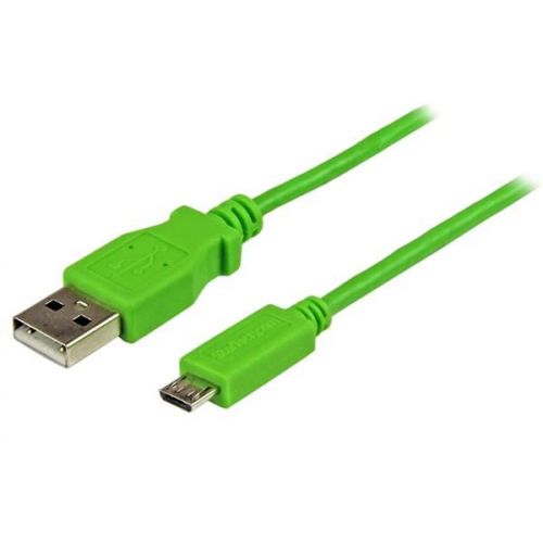 CABLE MICROUSB B A USB A VERDE