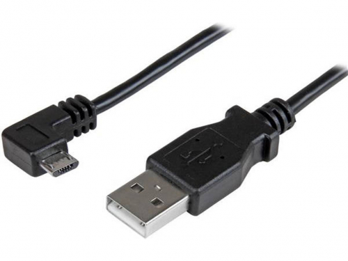 CABLE 1M MICRO USB ACODADO