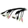CABLE KVM USB DVI  4 EN 1 CON AUDIO