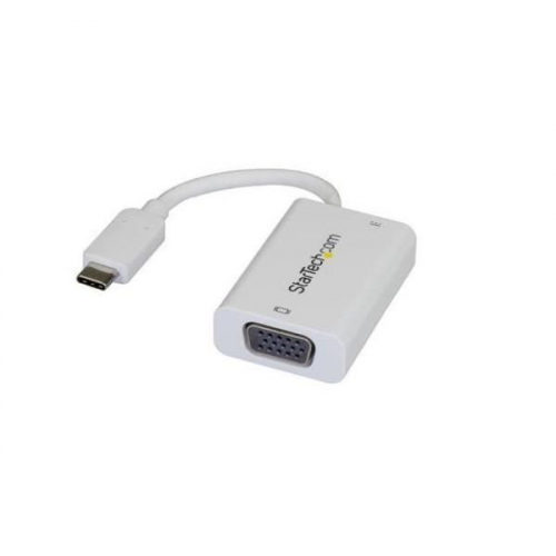 USB-C A VGA CON PD BLANCO