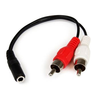CABLE 15CM MINIJACK H A RCA M