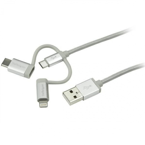 CABLE 1M USB A LIGHTNING USBC MICRO