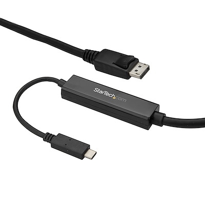 Cabo USB-C para DisplayPort 1.2 de 3 m (10 pés) 4K 60 Hz - Cabo adaptador USB-C para DisplayPort - Cabo de vídeo HBR2 USB tipo C DP modo alternativo para monitor DP - Funciona com Thunderbolt - Preto