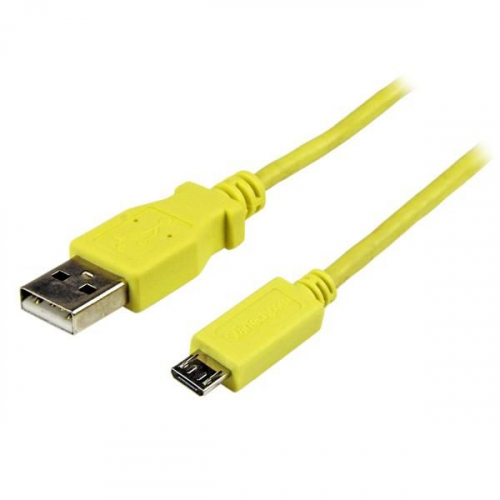 CABLE MICROB USB A 1M AMARILLO