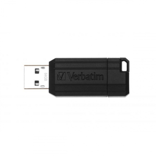 PEN VERBATIM 64GB USB 2.0 PINSTRIPE BLACK
