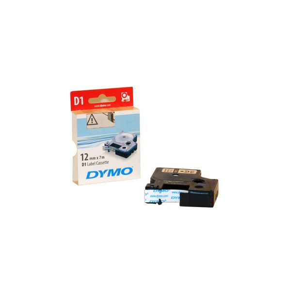 D1 - CINTAS DYMO 12MMX7M NEG/BLANC