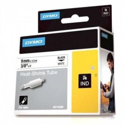 Dymo Rhino Label 18053, Heat-shrink Tube | 9 mm X 1,5 M, Preto On Whit - 18053