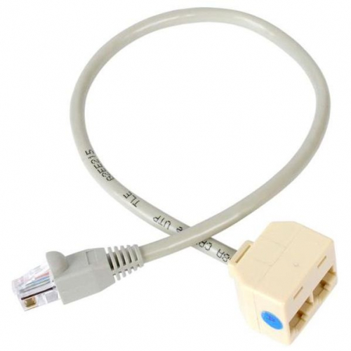 ADAPTADOR DIVISOR RJ45 2 A 1