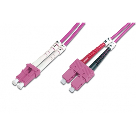 DIGITUS CHICOTE FIBRA DPX MULTIMODE 50/125 LC/SC OM4 - 3MT