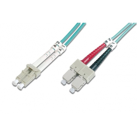 DIGITUS CHICOTE FIBRA DPX MULTIMODE 50/125 LC/SC OM4 - 10MT