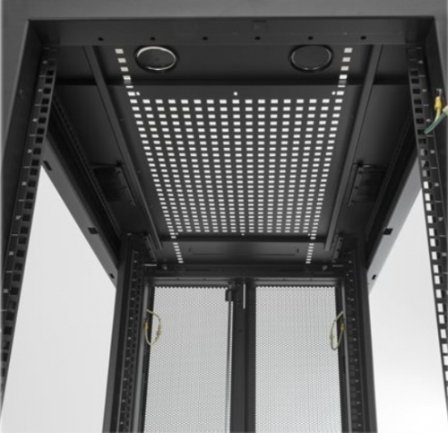 Armário Rack StarTech.com RK2537BKM - 25U 19" de Servidores, Profundidade de Montagem até 35", Portas em Malha, Rodas e Gestão de Cabos – Preto