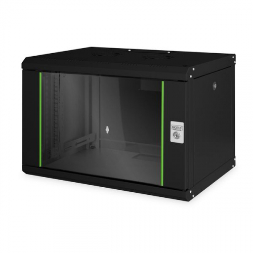 DIGITUS BASTIDOR MURAL 19" 7U PT VIDRO UNIQUE 600x450 PRETO