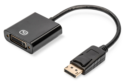 DIGITUS ADAPTADOR DISPLAYPORT DVI-I (24+5) M/F 0.15MT PRETO